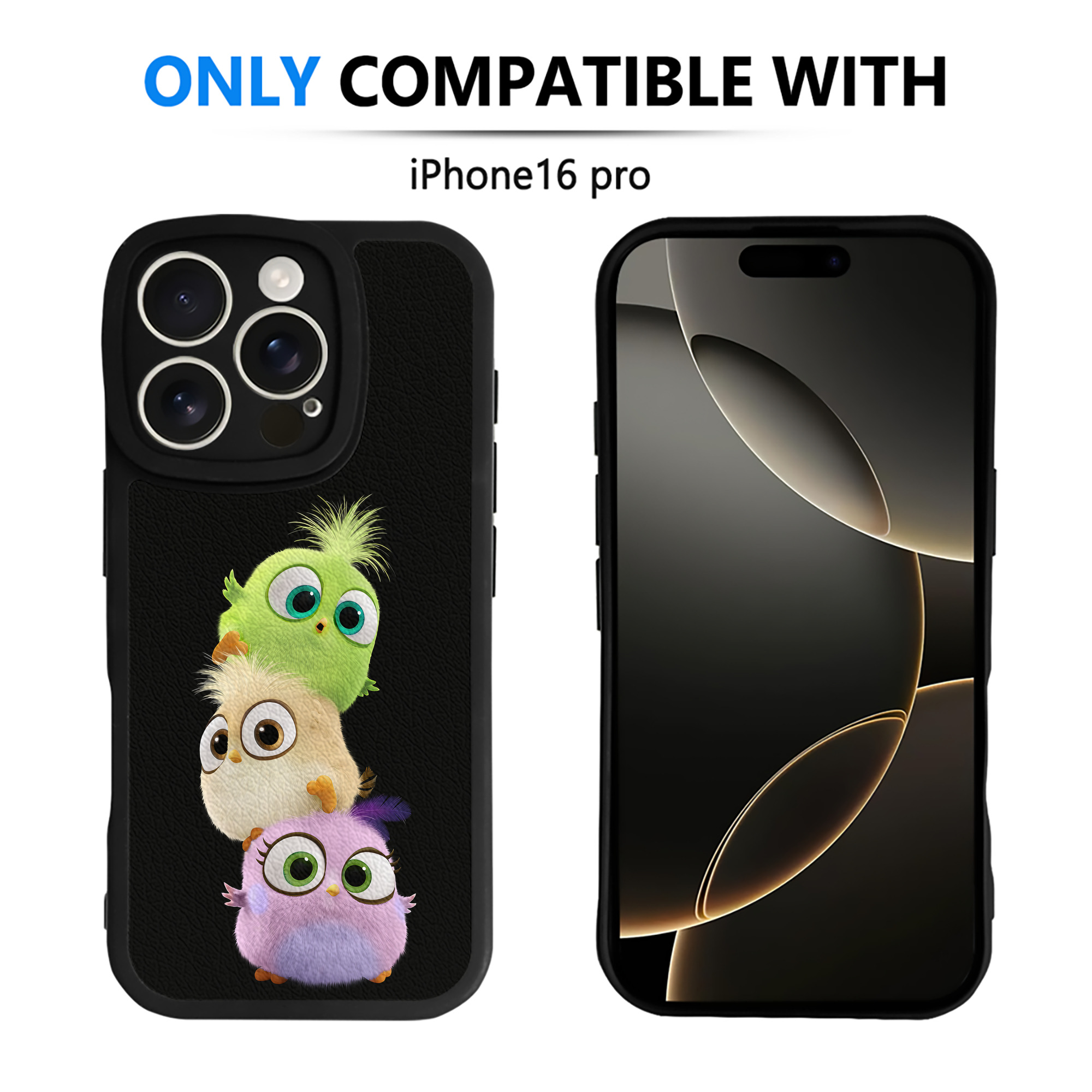 （画像用） Angry Birds アングリーバード 【iPhone 16シリーズ対応】シリコンスマホケース（レザー調） 材質：シリコン